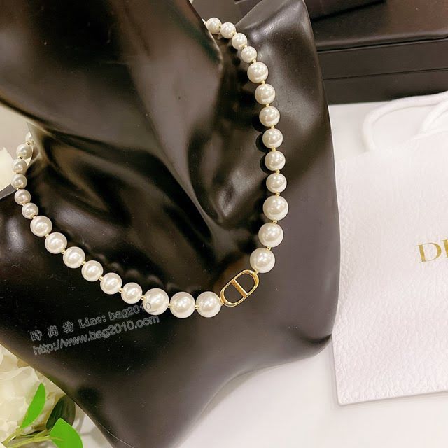 Dior飾品 迪奧經典推薦款jadior珍珠項鏈 Dior頸鏈  zgd1065